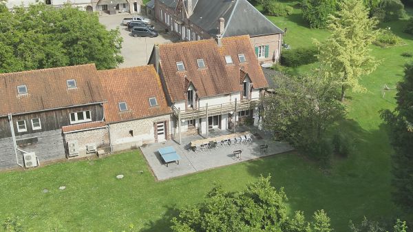 Terrasse et jardin vue du ciel