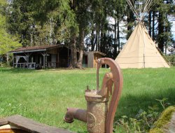 Unusual stay in a teepee in Auvergne. near Sauviat