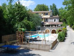 Holidays in a camping in Ardeche, Rhone Alps. near Saint Andeol de Vals