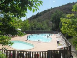 Holidays in a camping in Ardeche, Rhone Alps. near Sampzon