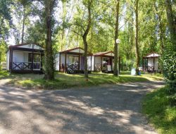 campsite mobil-homes in Ariege, Pyrenees.