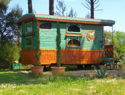 Holidays in a gypsy caravan in the Provence.